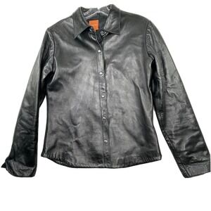 Anonymous‎ By John Carlisle Women's Size Medium Black Soft 100% Leather Jacket